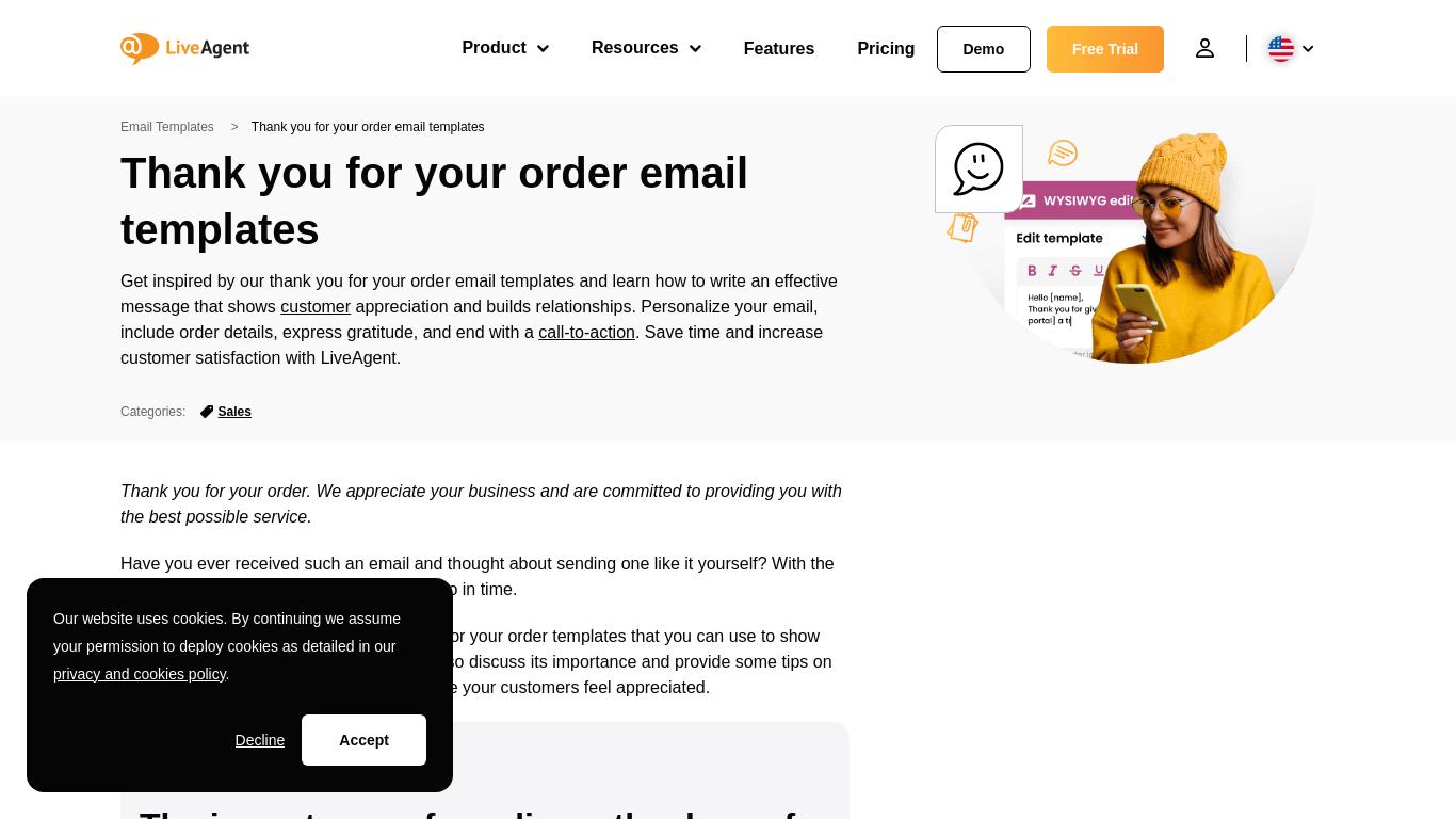 Thank You for Your Order: Emails, Examples, Templates
