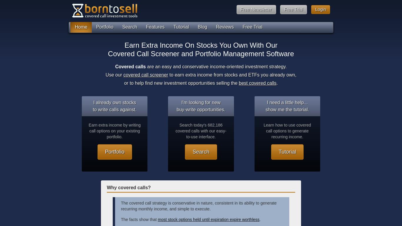 Covered calls screener and calculator. Find, manage, and profit from a portfolio of covered call investments. Free newsletter, tutorial and blog. Easy...