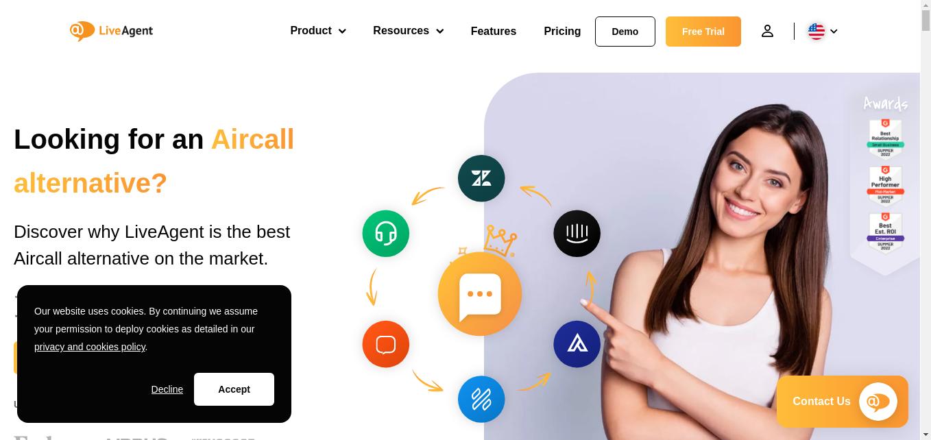 Looking for a different solution for Aircall? Have a look at LiveAgent and see the benefits. Start your free trial today and provide better support.