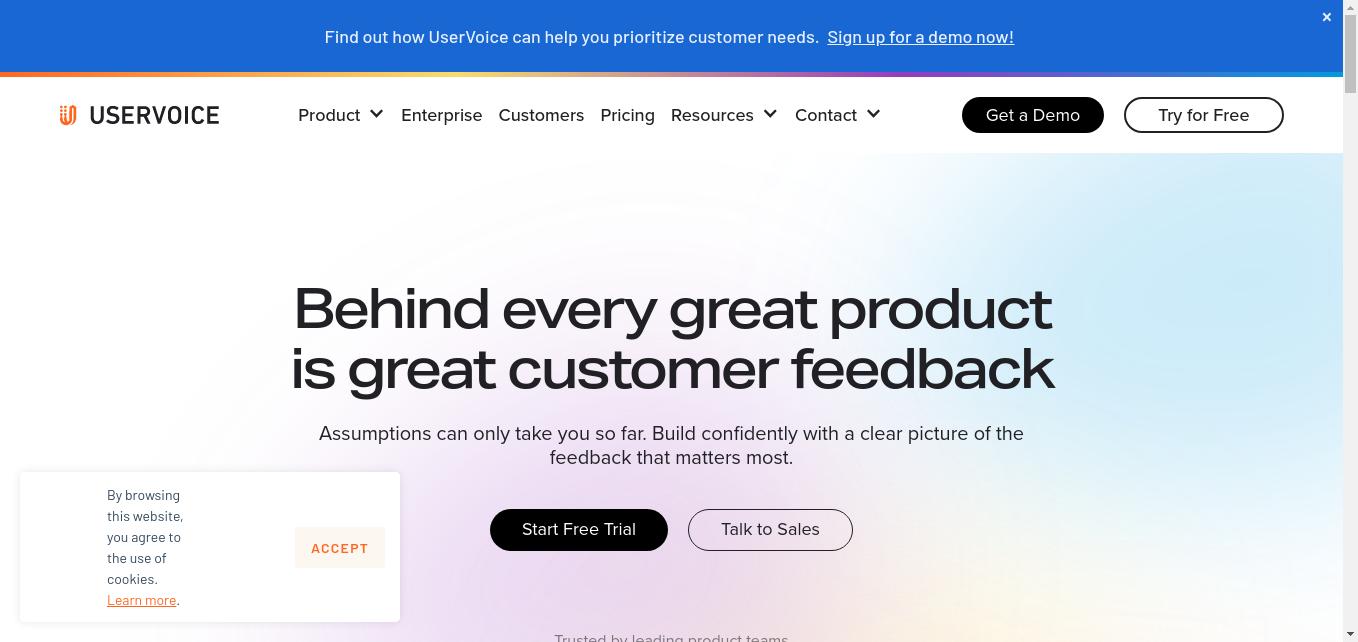 Powerful user feedback software to help you listen to and learn from your customers, prioritize product features that matter, and innovate efficiently. Capture and centralize customer feedback and confidently know what to build next with the leading product feedback management platform.