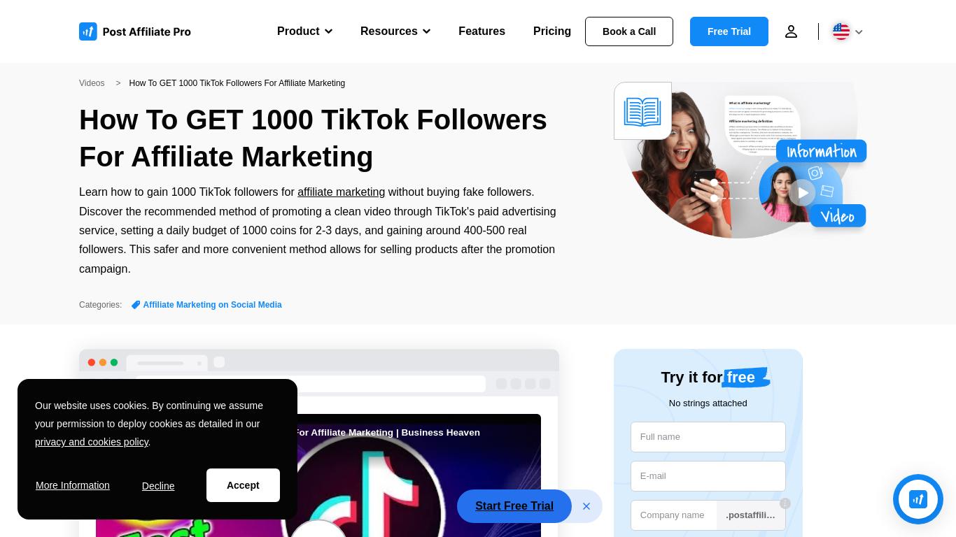 How To GET 1000 TikTok Followers For Affiliate Marketing - Post Affiliate  Pro