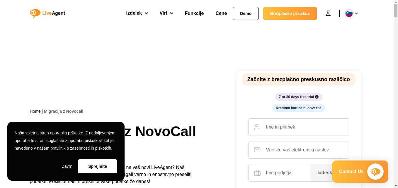 Naši agenti za podporo vam bodo z veseljem pomagali varno in enostavno preseliti podatke z Novocall. Pridružite se LiveAgent že danes in ponudite boljšo podporo.