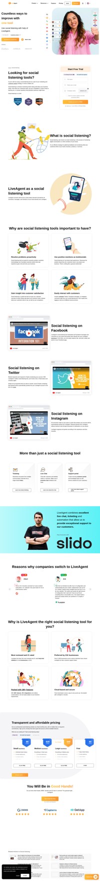 LiveAgent's social listening tools are great for proactive problem resolution. Get a complete overview of what's being said about your business today.