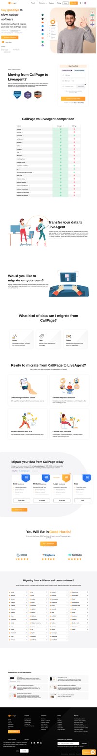 LiveAgent is a help desk solution that connects multiple platforms in one interface. Migrate from CallPage to LiveAgent and start gaining business benefits.