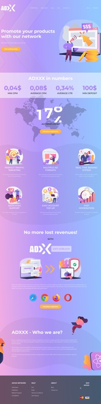 ADXXX offers a wide range of advertising services, including perfect traffic targeting, multiple ad formats, real-time bidding, and dedicated support. They also provide an Anti-AdBlock solution to prevent lost revenues. With over 10 years of experience, ADXXX is a trusted choice for advertisers.