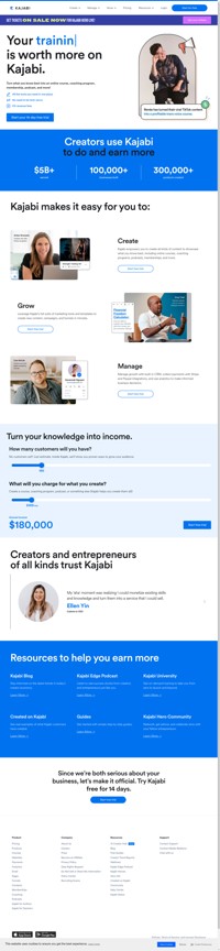 Kajabi has everything you need to create, grow, and manage your knowledge and creator business. Start for free.