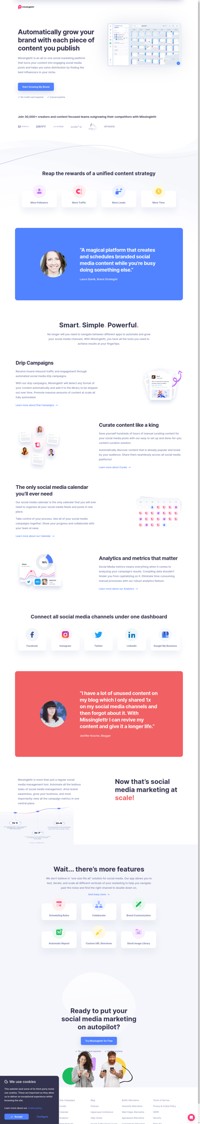 Missinglettr is an all-in-one social marketing platform that turns your content into engaging social media posts and helps you solve distribution by finding the best influencers in your niche.