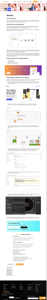 Webflower er en fantastisk webside builder uden behov for kodning. Det er også velegnet til e-handelswebsteder med kundesupport.