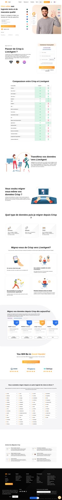 LiveAgent est une solution de help desk qui rationnalise plusieurs canaux dans une seule interface. Migrez de Crisp vers LiveAgent et commencez à bénéficier des avantages du secteur.