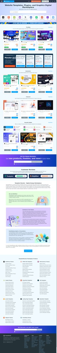 The biggest collection of HTML templates, WordPress and ecommerce themes, web graphics and elements online. TemplateMonster offers web design products developed by professionals from all over the world.