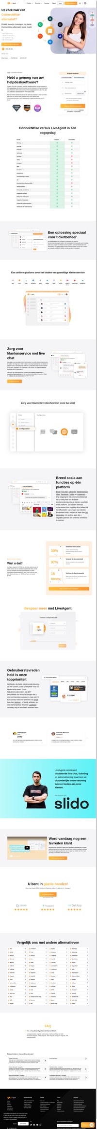 Op zoek naar een alternatief voor ConnectWise? Ontdek het geweldige ticketsysteem van LiveAgent, ondersteund door geweldige functies en integraties.