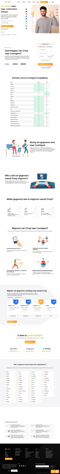 LiveAgent is een helpdeskoplossing die meerdere kanalen in één interface met elkaar verbindt. Migreer van Crisp naar LiveAgent en profiteer van sectorvoordelen.
