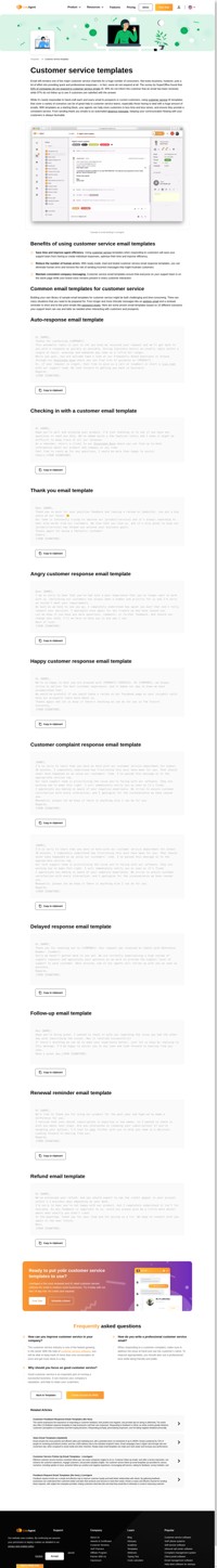 Email still remains one of the major customer service channels for a huge number of consumers. Check out our free customer service templates.