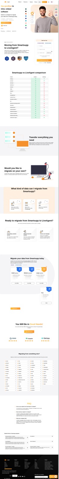 Moving from Smartsupp to Liveagent? Let us migrate your data for you! Contact our support specialists and discuss data migration with them.