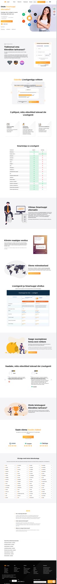 LiveAgent on ülim omnikanaliline lahendus Teie klienditoele. Liituge LiveAgentiga juba täna ja ühinege parema tugiteenuse pakkumisel teiste ettevõtetega.