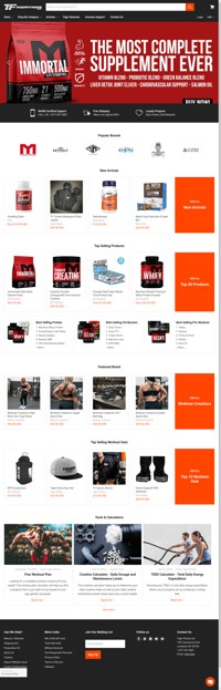 Tiger Fitness has the best supplements and vitamins to help you meet your fitness goals! Lowest prices, fast shipping, and personalized customer service.