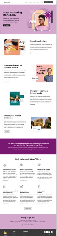 Easil is the drag-and-drop graphic design tool that empowers your whole team to create visual content so good, it looks like a pro designed it.