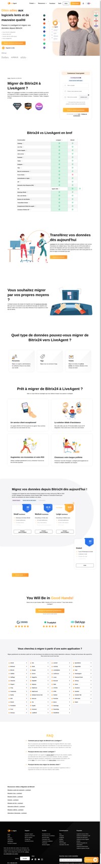 LiveAgent est le logiciel de help desk pour PME le mieux noté en 2019 et 2020. Vous souhaitez migrer de Bitrix24 vers LiveAgent ? Nous sommes là pour vous !