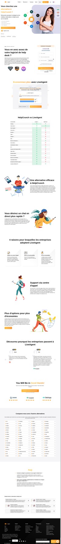 LiveAgent propose plus de 175 fonctionnalités et 40 intégrations, le tout pour un prix très intéressant. Découvrez pourquoi vous devriez passer de HelpCrunch à LiveAgent.