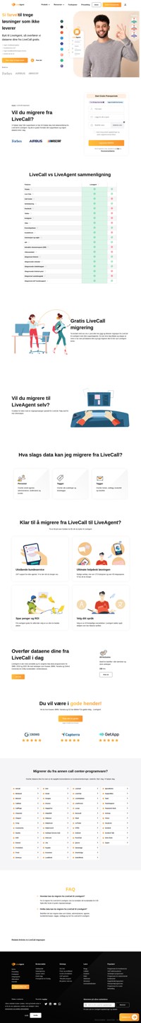 Vil du migrere fra LiveCall? Vi hjelper deg! kontakt LiveAgent supportteam og begynn å migrere dataene dine i dag gratis.