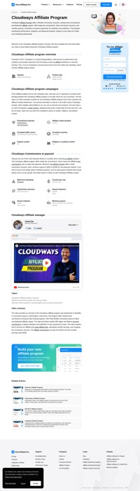 Learn about the Cloudways Affiliate Program's key details, campaign restrictions, rules, commissions, and more before you join.